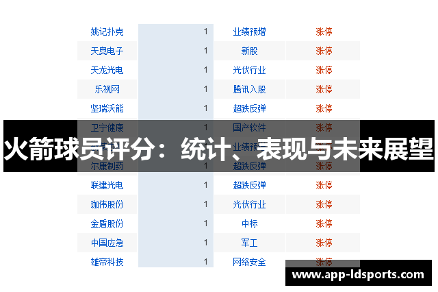 火箭球员评分：统计、表现与未来展望